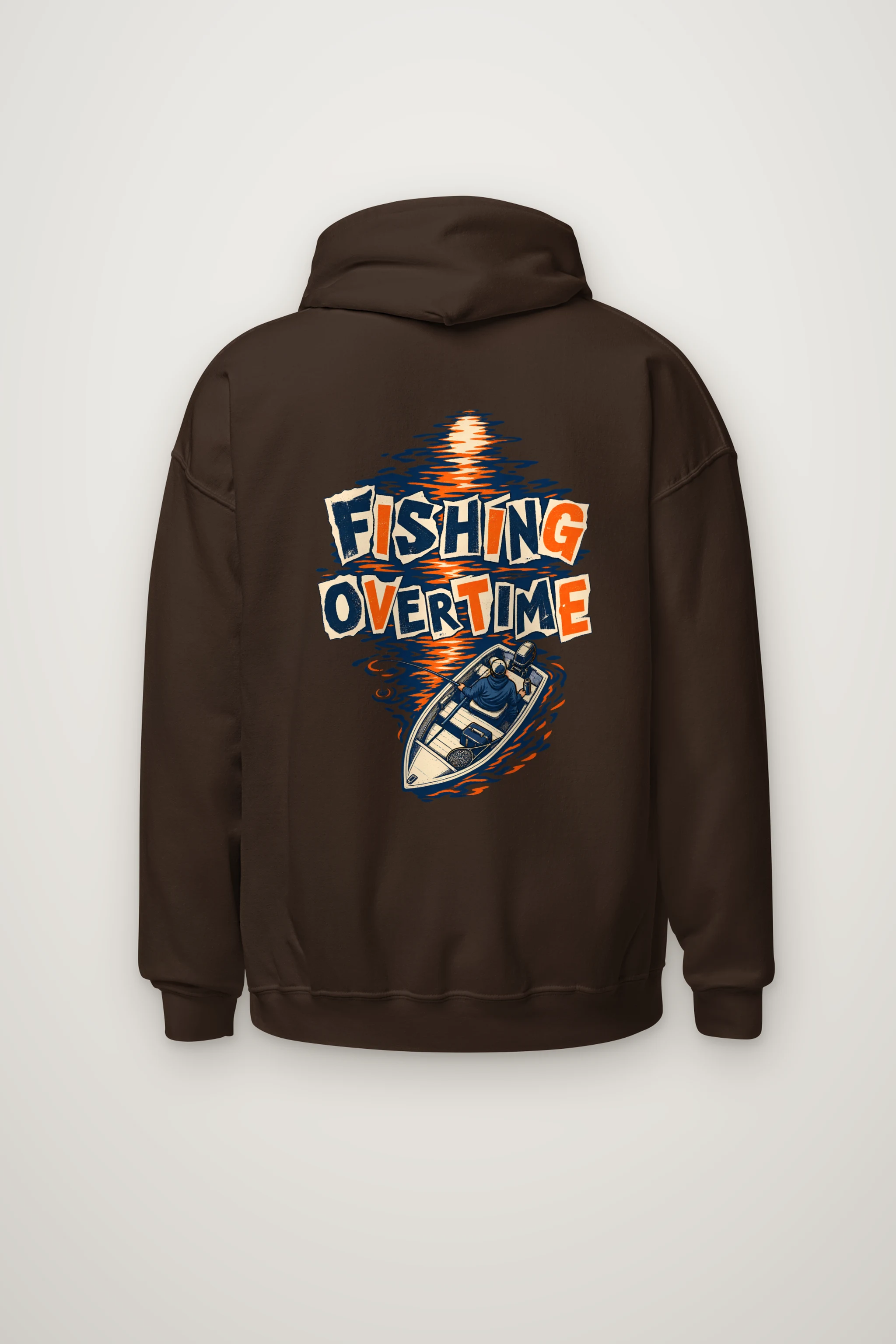 "Fishing Overtime" Heavy Blend Unisex Pullover Hoodie