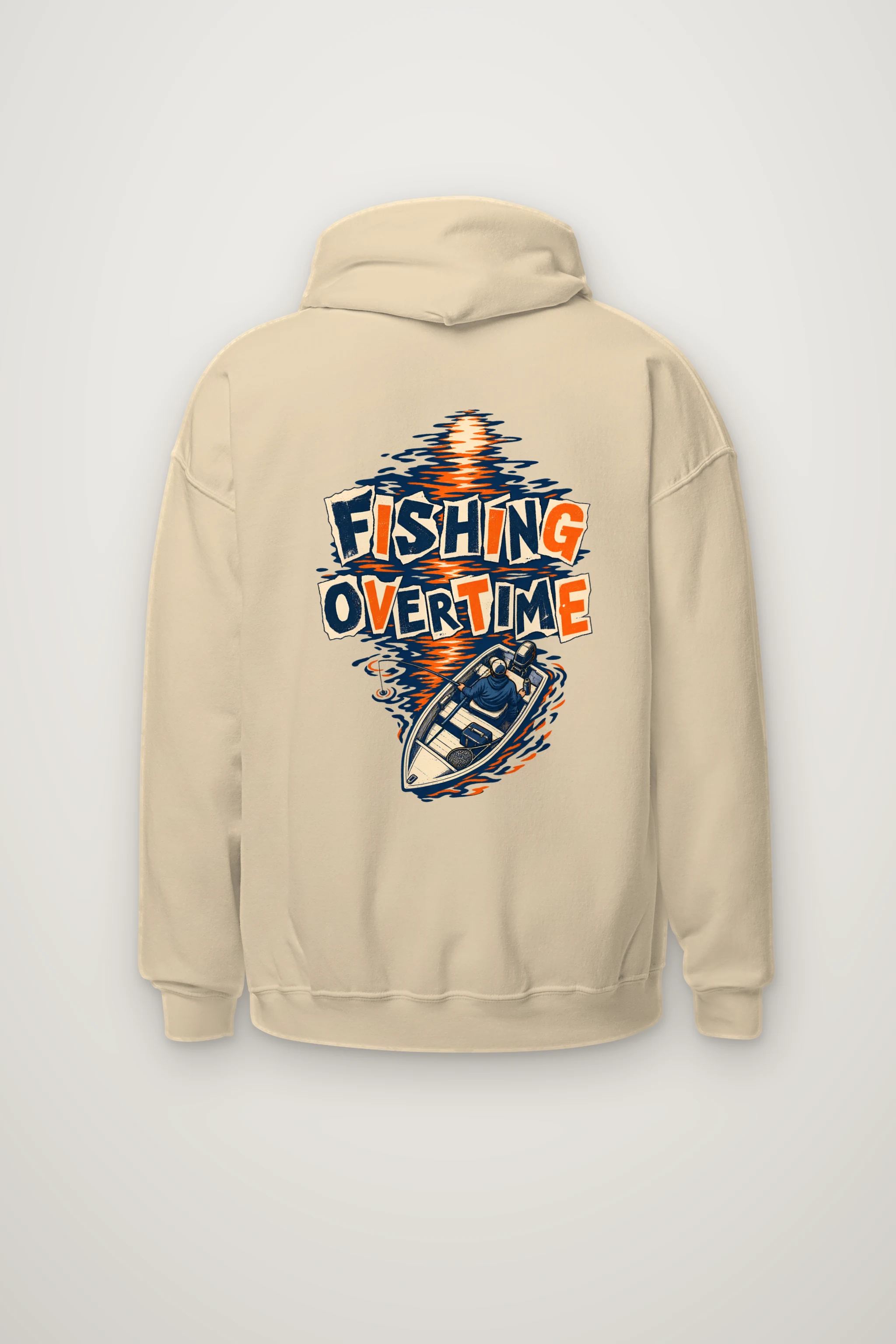 "Fishing Overtime" Heavy Blend Unisex Pullover Hoodie