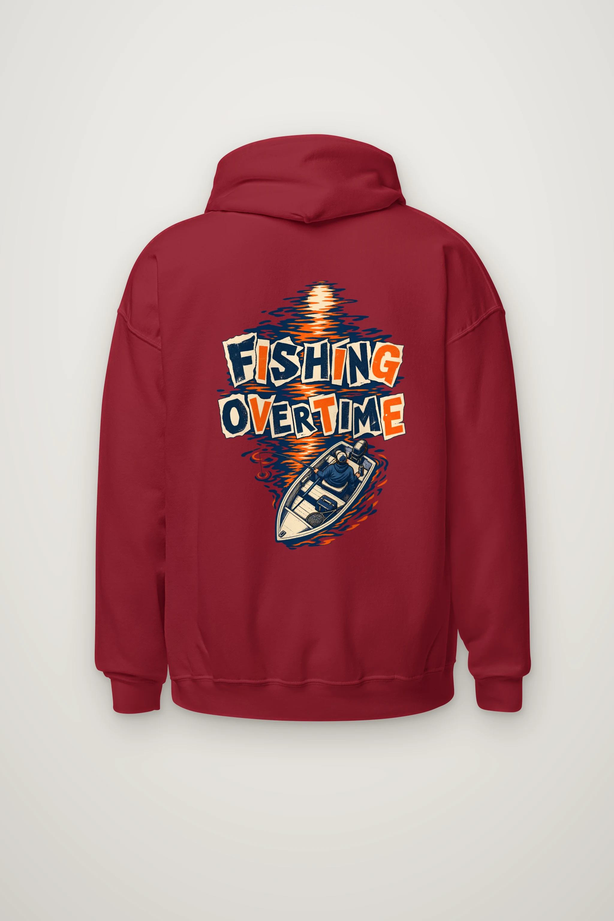"Fishing Overtime" Heavy Blend Unisex Pullover Hoodie