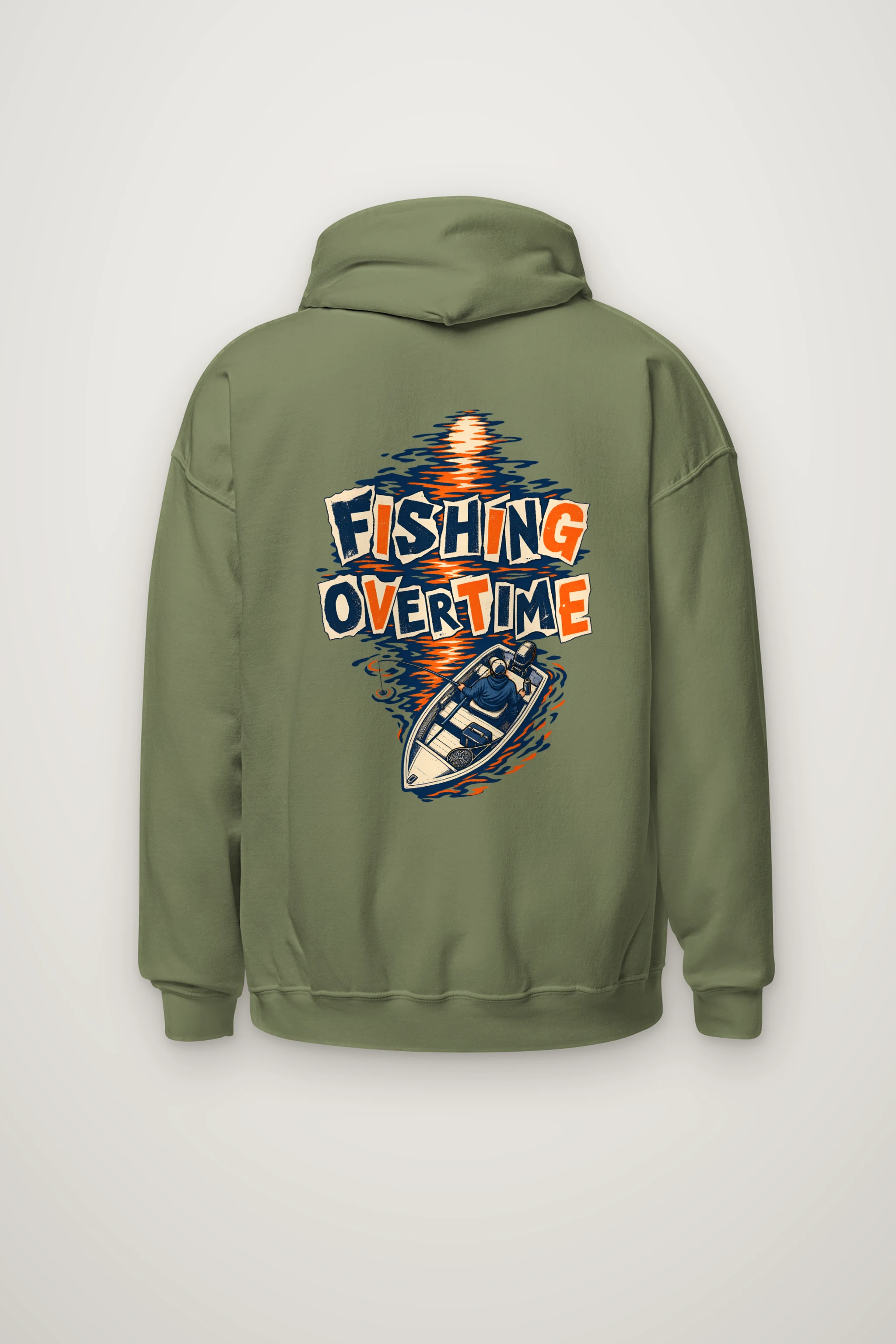 "Fishing Overtime" Heavy Blend Unisex Pullover Hoodie