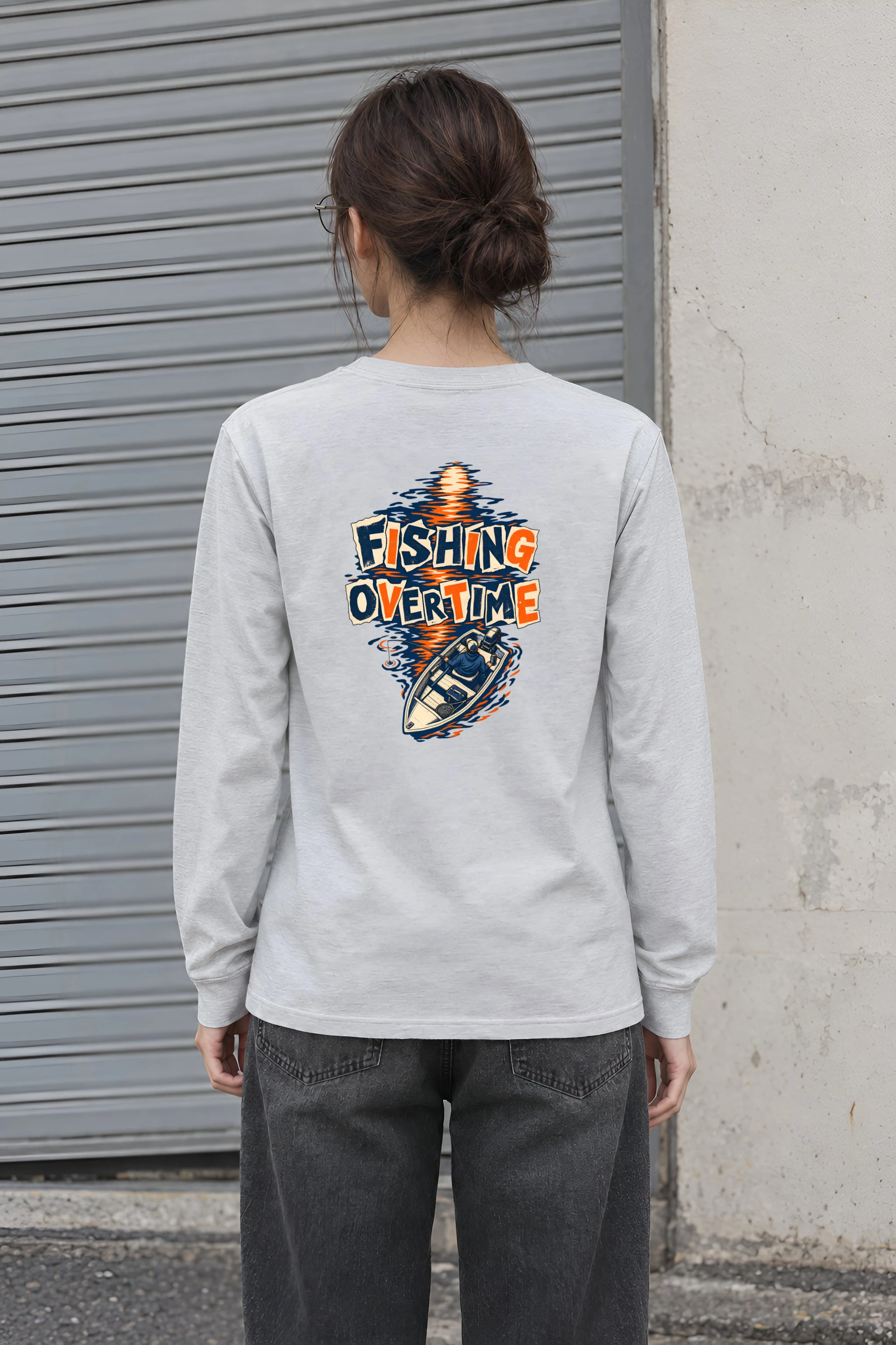 "Fishing Overtime" Unisex Longsleeve T-shirt