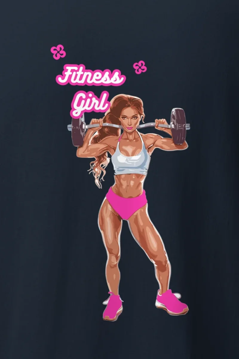 "Fitness Girl" Heavyweight Unisex Crewneck T-shirt