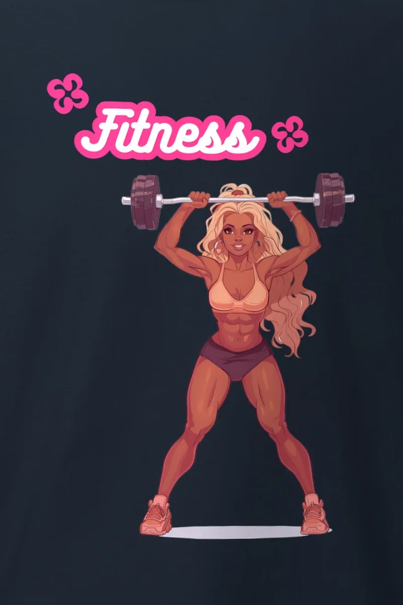 "Fitness Power Pop" Heavyweight Unisex Crewneck T-shirt