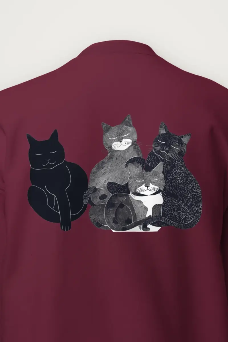 "Five Cat Gathering" Heavy Blend Unisex Crewneck Sweatshirt