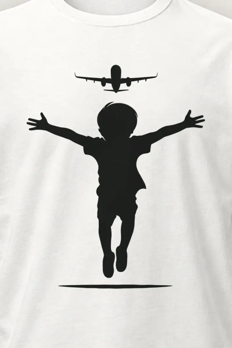 "Flight Path" Heavyweight Unisex Crewneck T-shirt