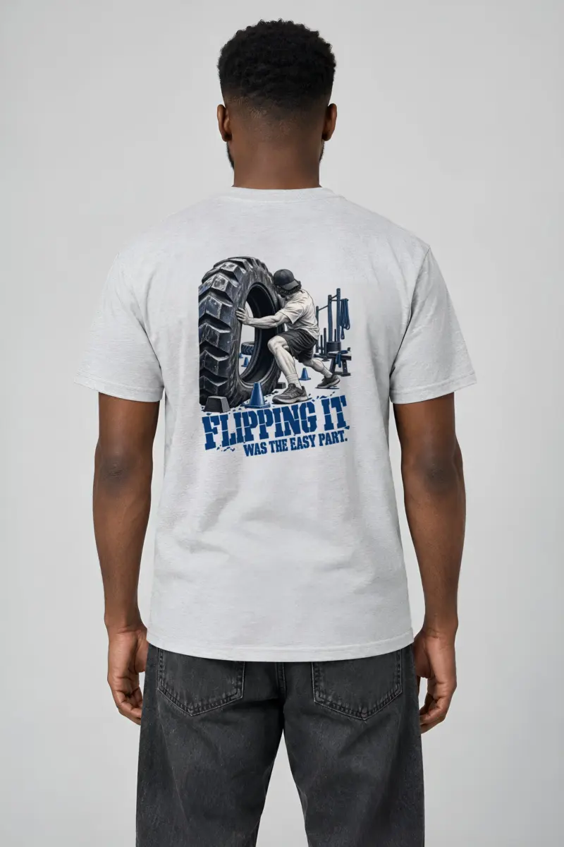“Flipping It Was the Easy Part” Heavyweight Unisex Crewneck T-shirt
