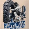 "Flipping It Was the Easy Part" Men's Oversized Heavyweight Crewneck T-Shirt