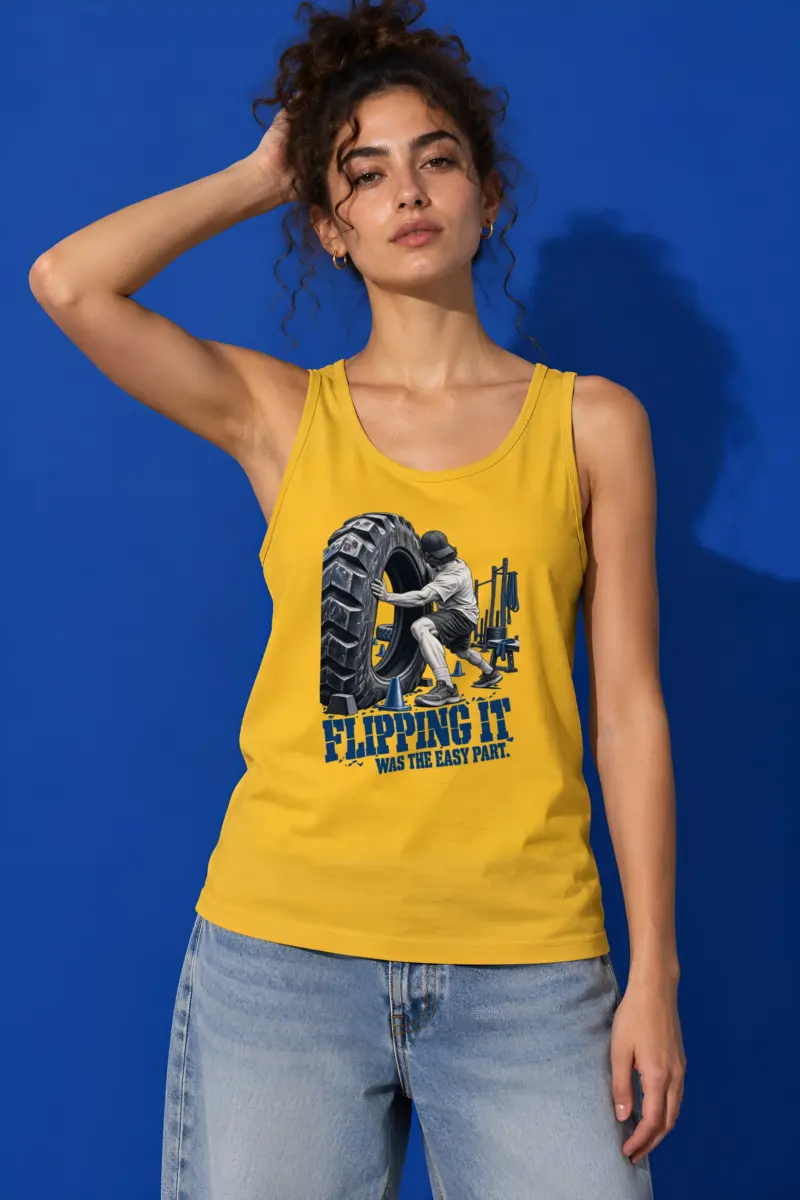 "Flipping It Was the Easy Part" Unisex Jersey Tank