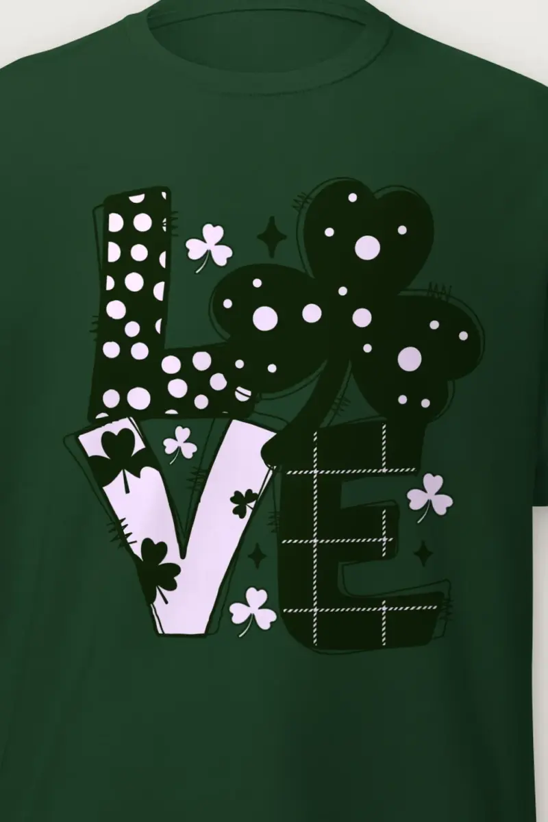 "Floral Love Lettering" Heavyweight Unisex Crewneck T-shirt