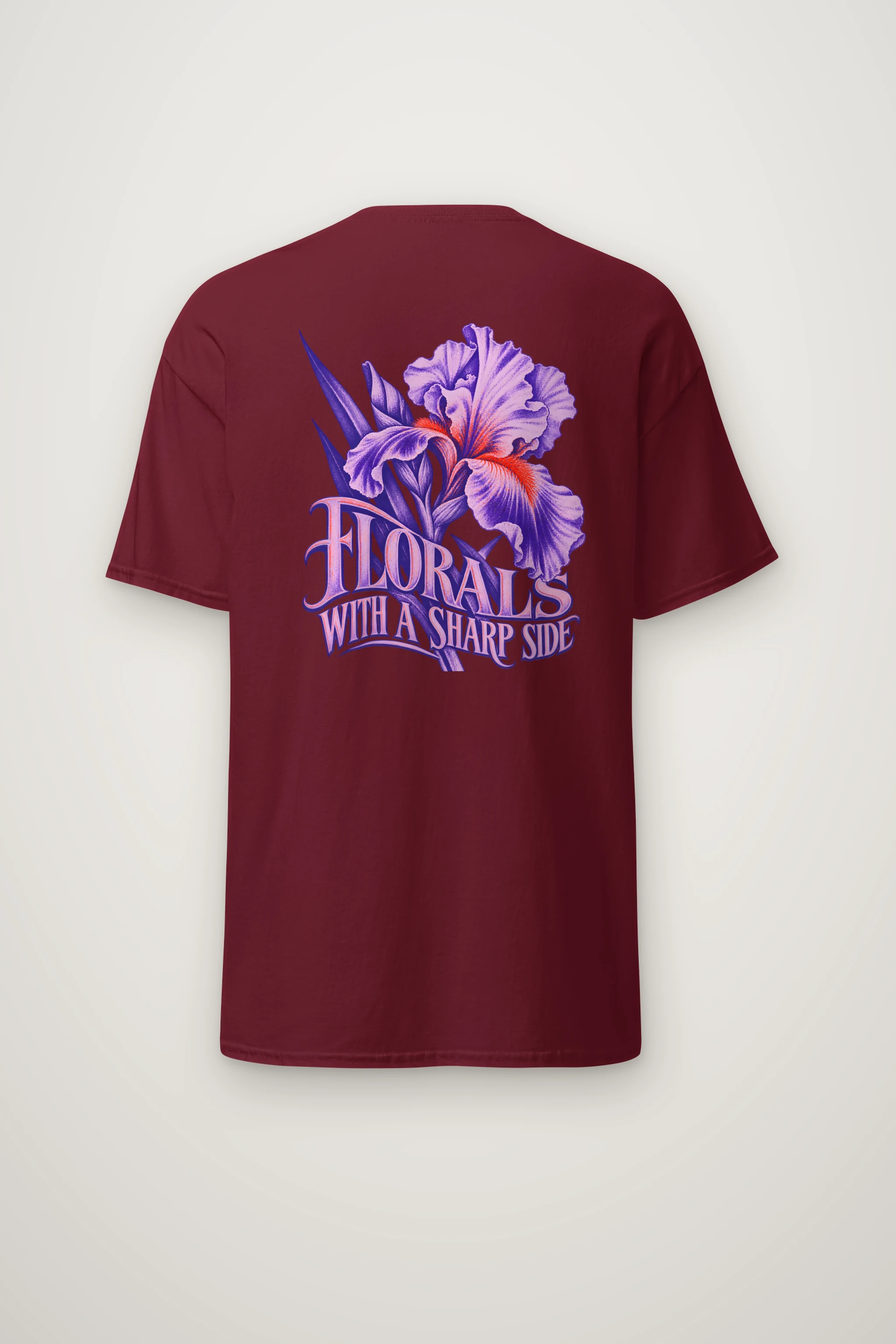 "Florals With a Sharp Side" Heavyweight Unisex Crewneck T-shirt