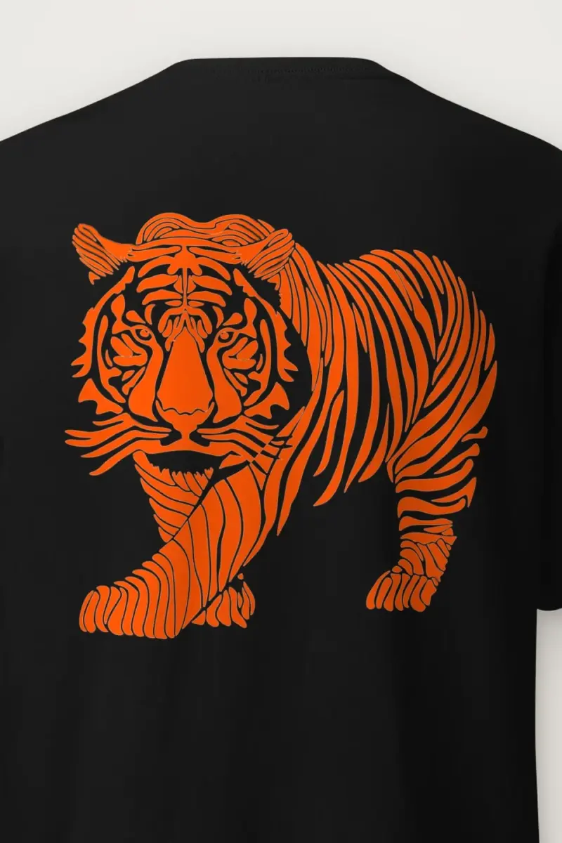 "Flowing Tiger Lines" Heavyweight Unisex Crewneck T-shirt