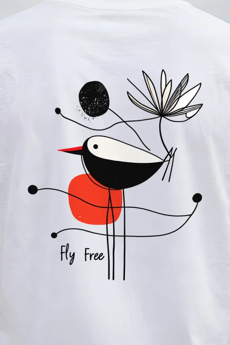 "Fly Free Bird" Heavyweight Unisex Crewneck T-shirt