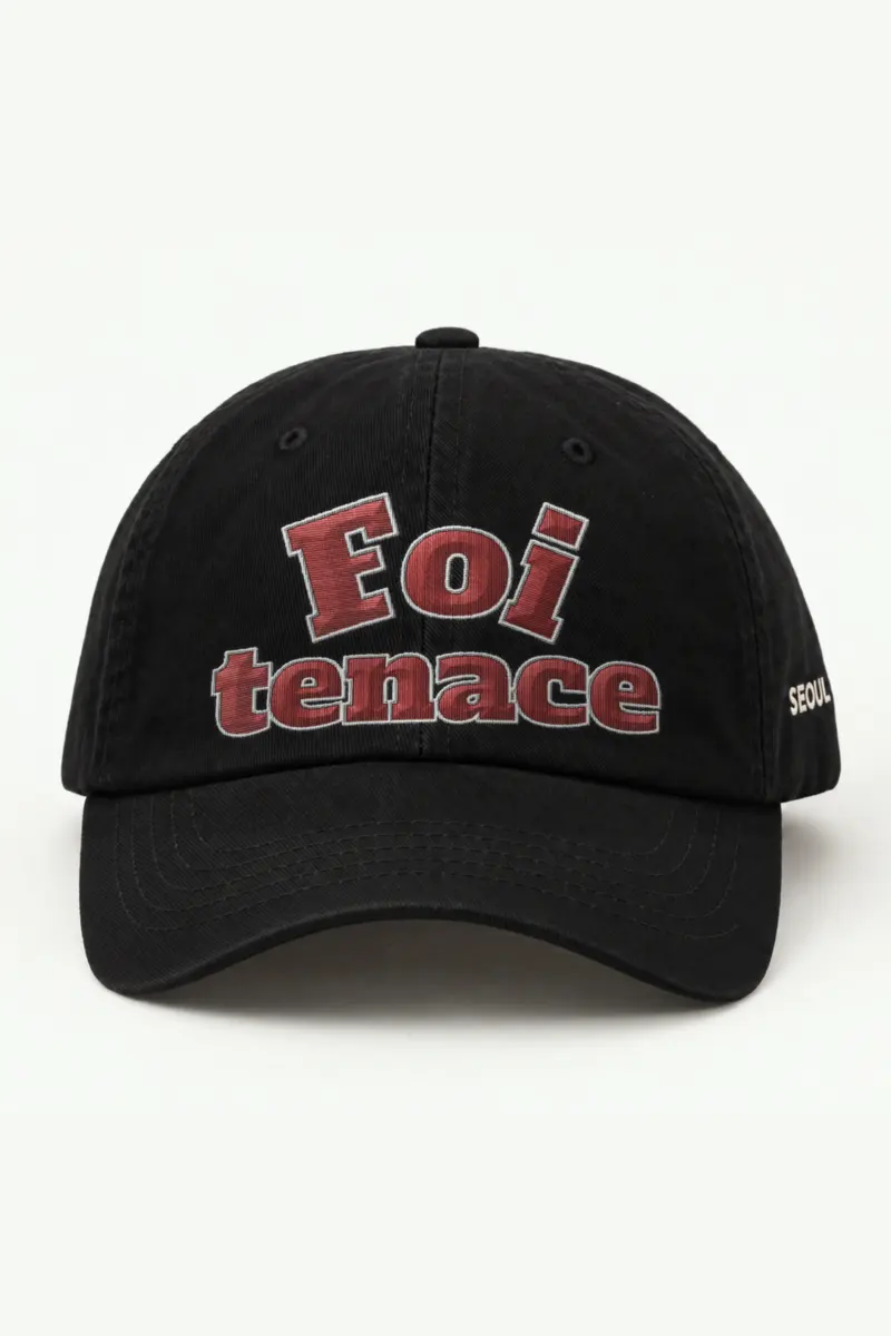 "Foi Tenace Embroidery" Classic Dad Hat · Embroidered — black/cap-front