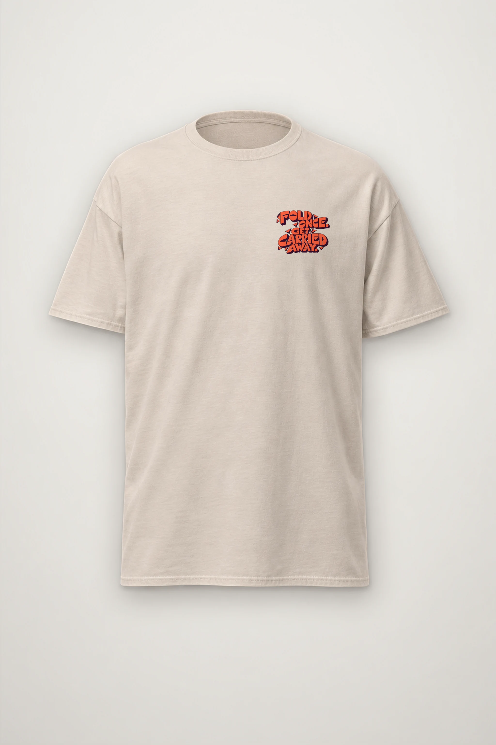 "Fold Once Get Carried Away" Heavyweight Unisex Crewneck T-shirt