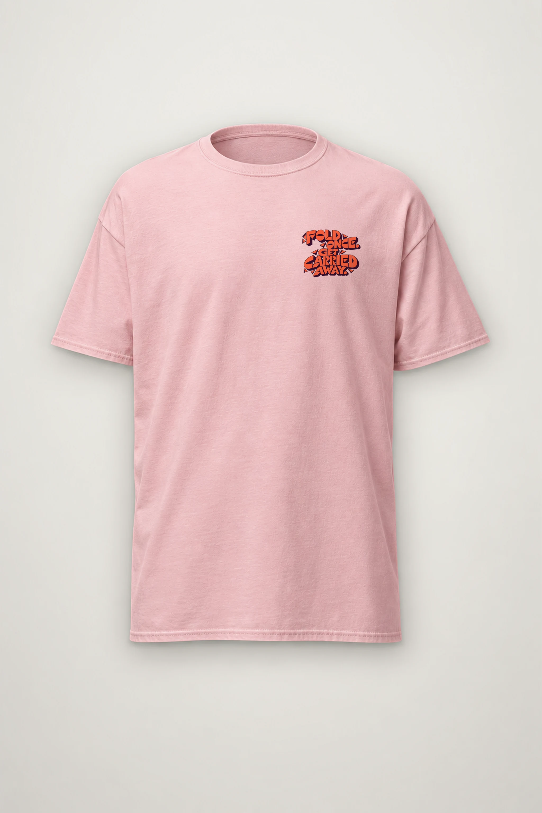 "Fold Once Get Carried Away" Heavyweight Unisex Crewneck T-shirt