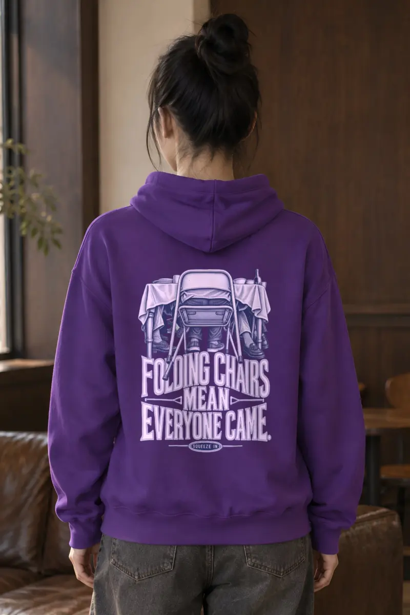 “Folding Chairs Mean Everyone Came” Heavy Blend Unisex Pullover Hoodie