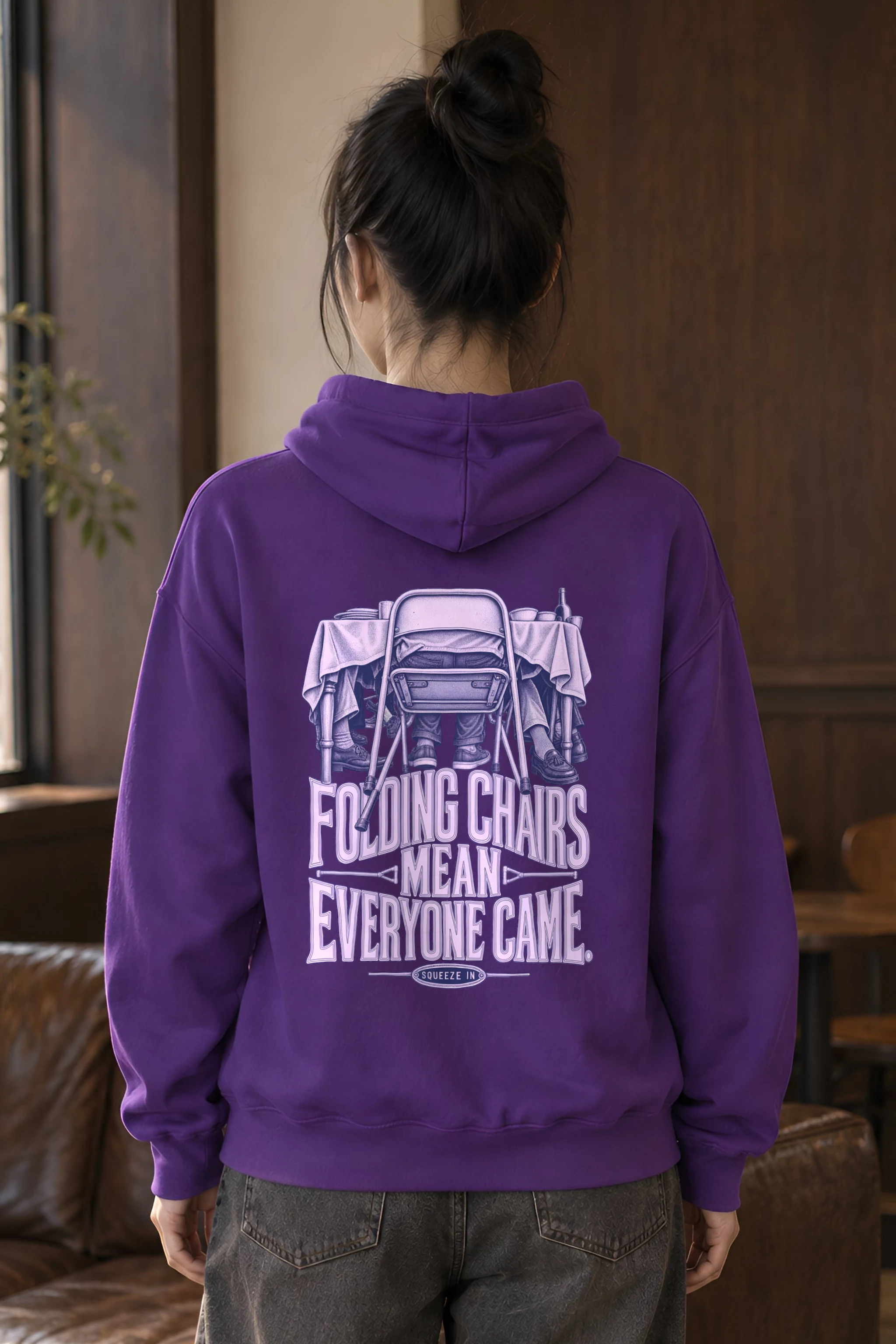 "Folding Chairs Mean Everyone Came" Heavy Blend Unisex Pullover Hoodie
