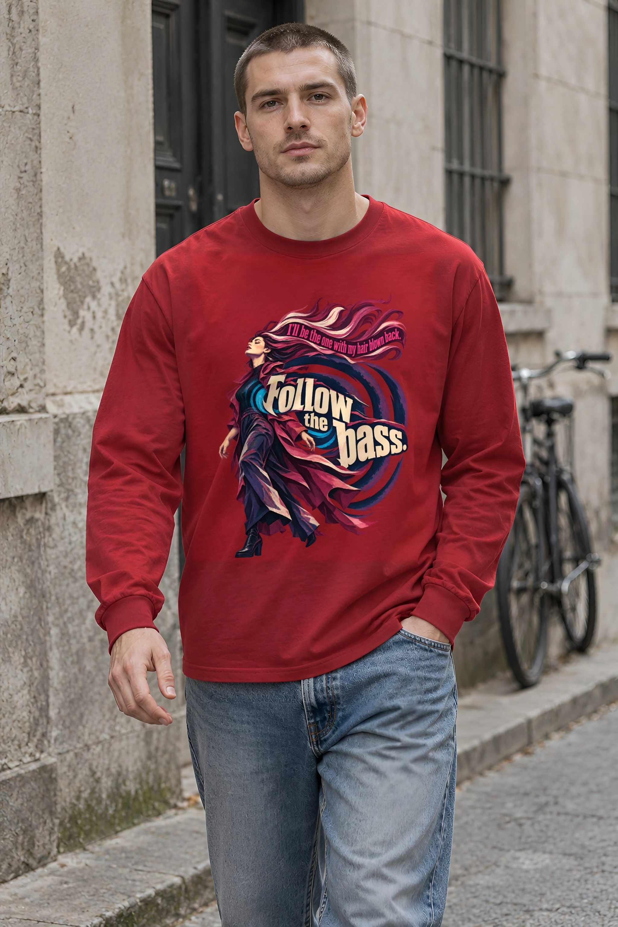 "Follow the Bass" Unisex Longsleeve T-shirt