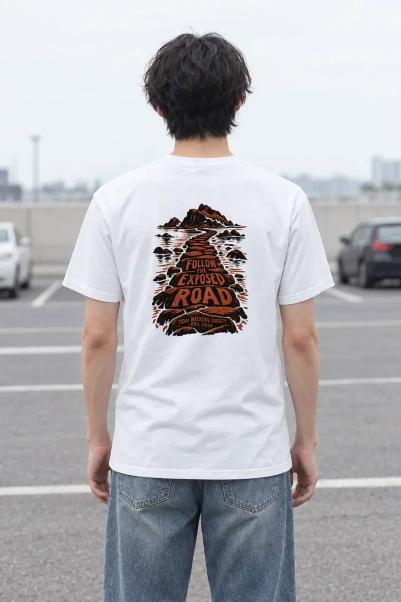 "FOLLOW THE EXPOSED ROAD" Heavyweight Unisex Crewneck T-shirt
