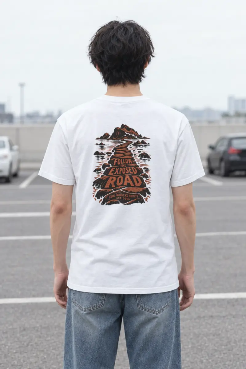 "FOLLOW THE EXPOSED ROAD" Heavyweight Unisex Crewneck T-shirt
