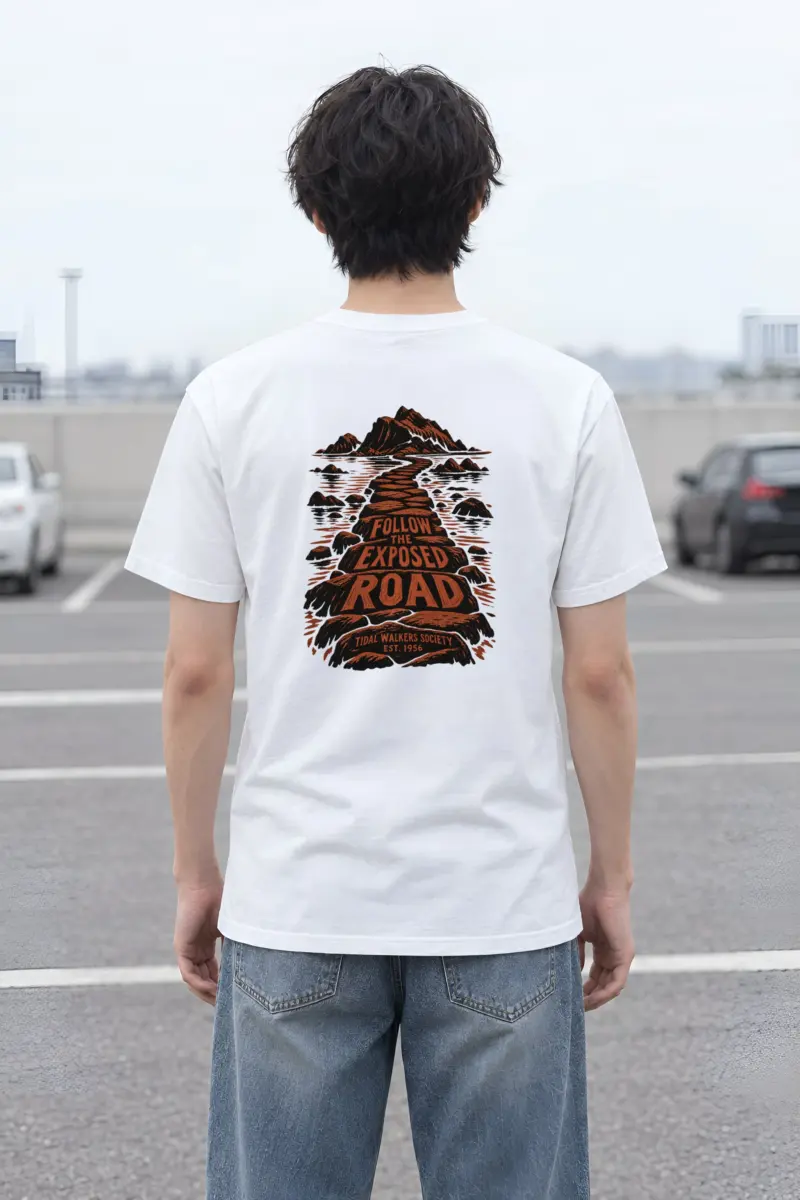 "FOLLOW THE EXPOSED ROAD" Heavyweight Unisex Crewneck T-shirt