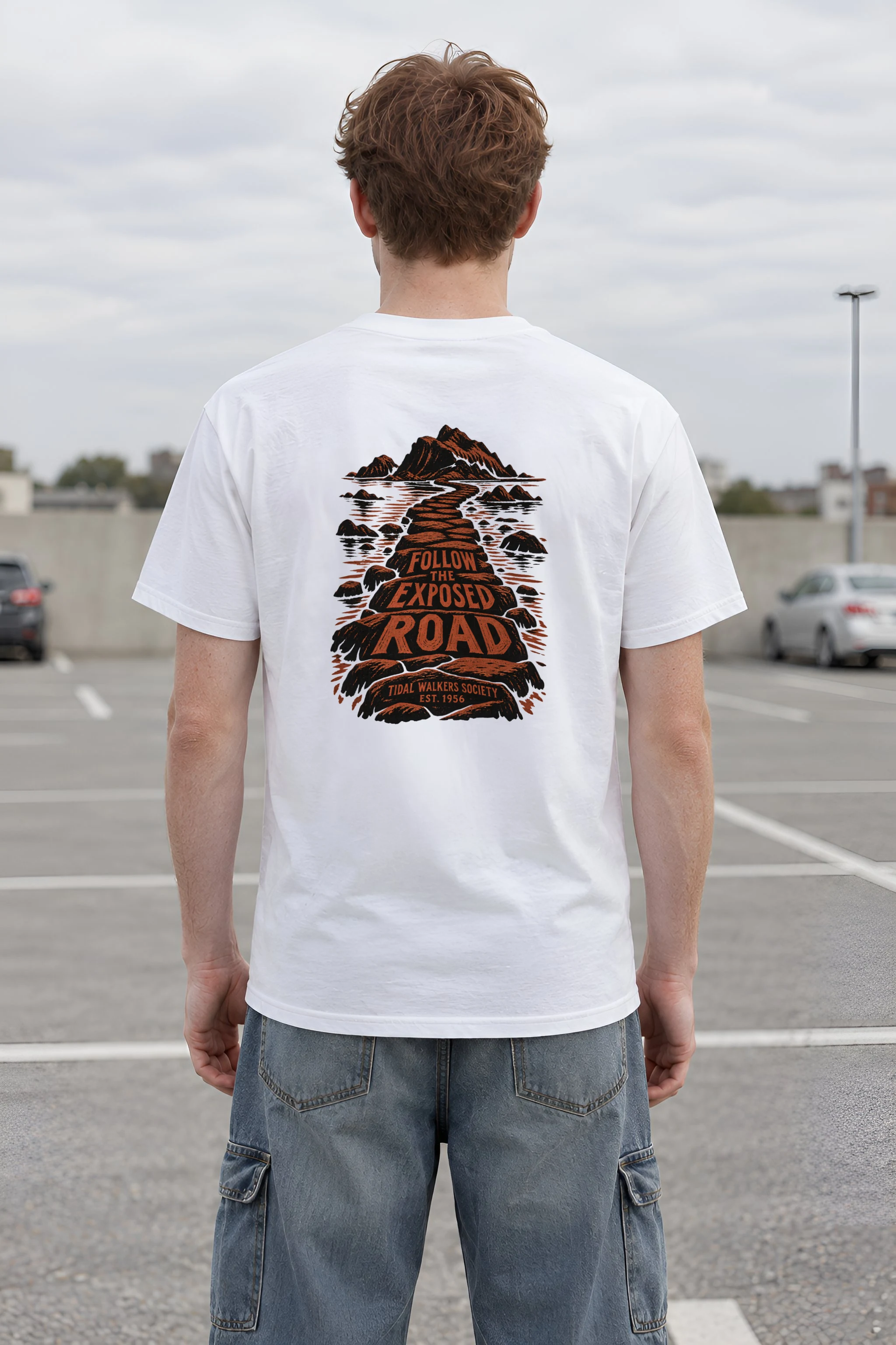 "FOLLOW THE EXPOSED ROAD" Heavyweight Unisex Crewneck T-shirt