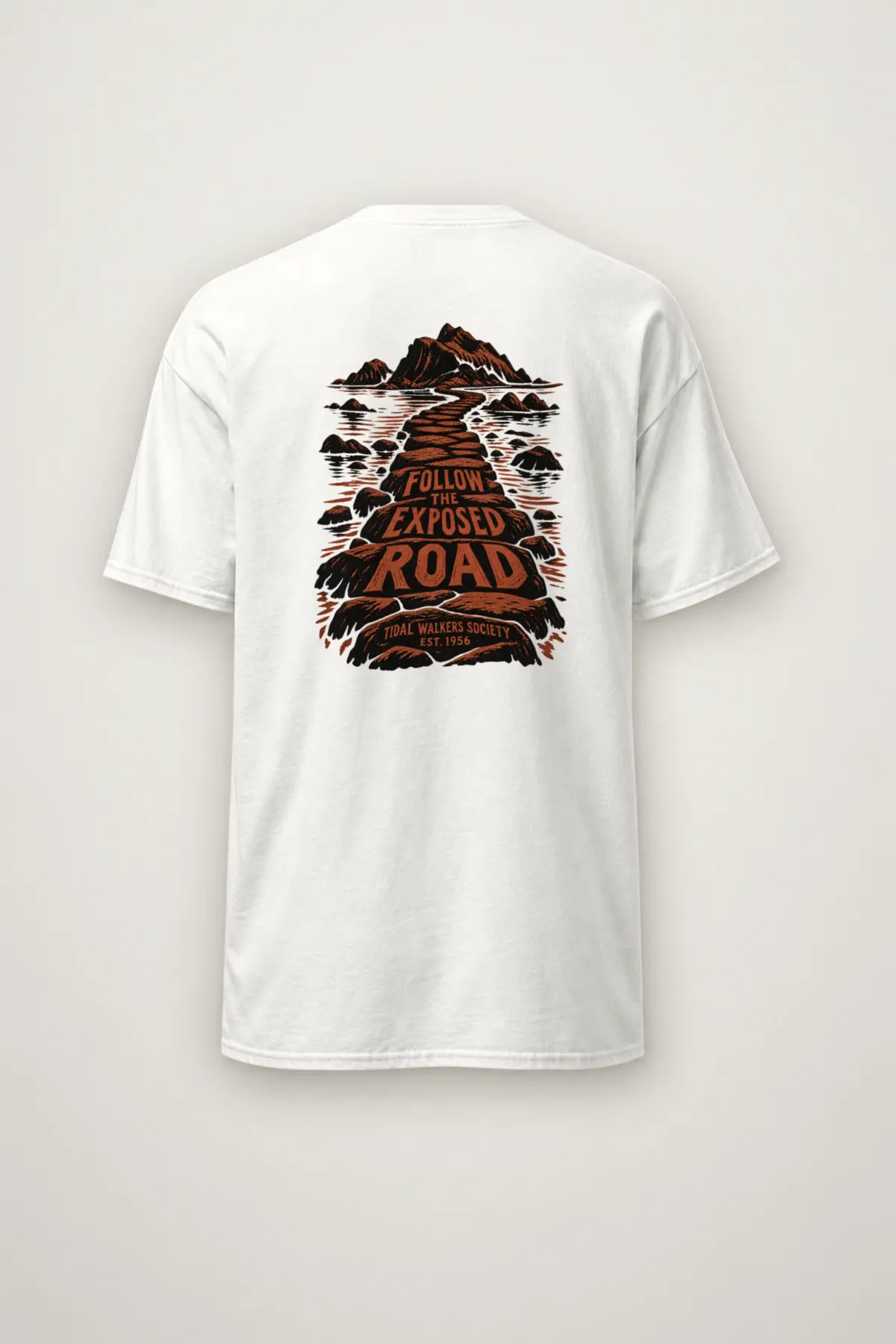 "FOLLOW THE EXPOSED ROAD" Heavyweight Unisex Crewneck T-shirt