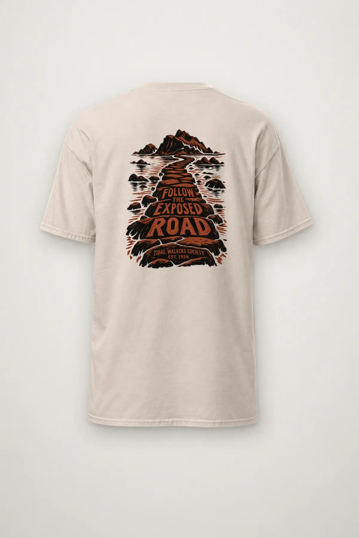 "FOLLOW THE EXPOSED ROAD" Heavyweight Unisex Crewneck T-shirt