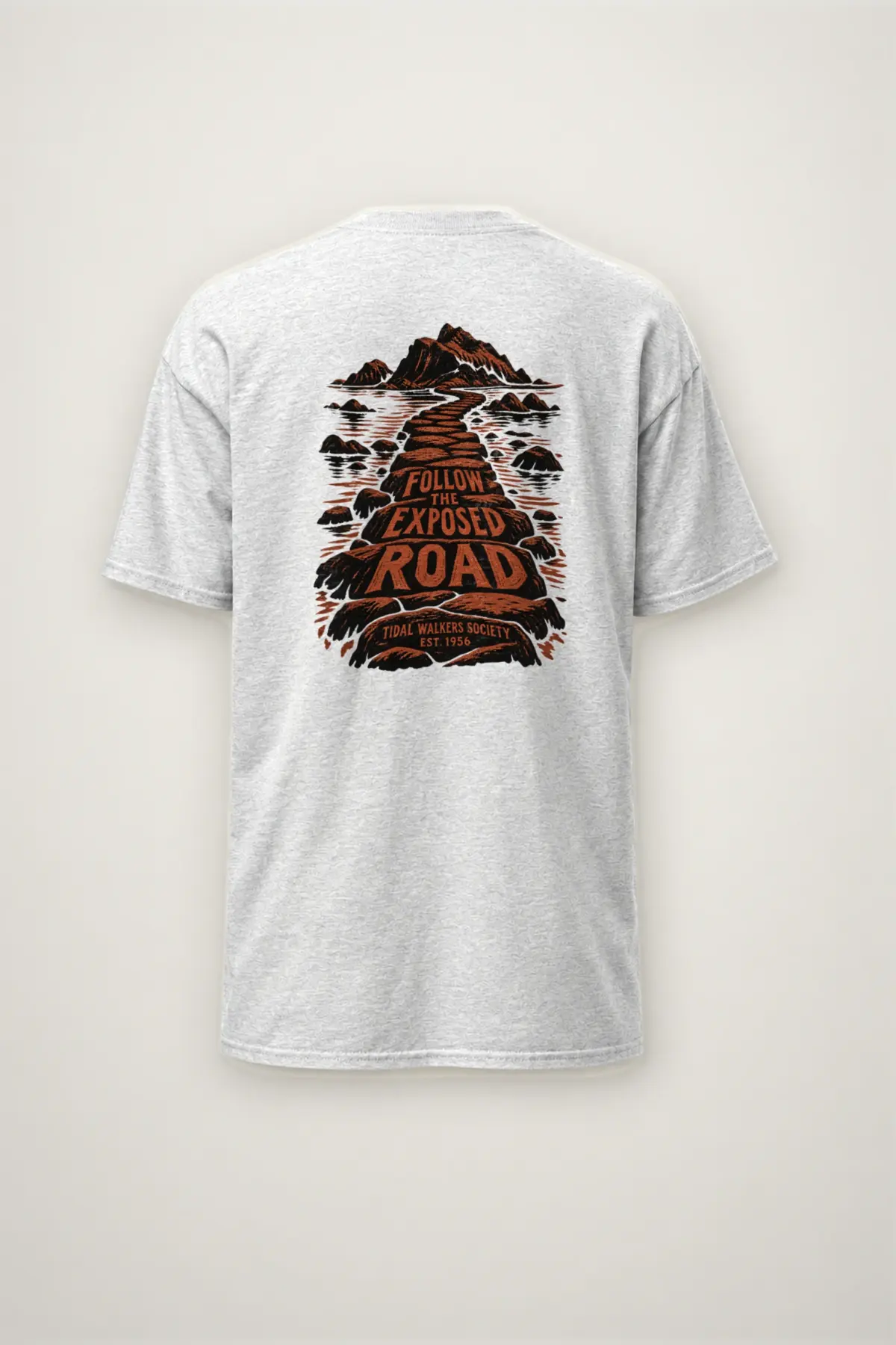 "FOLLOW THE EXPOSED ROAD" Heavyweight Unisex Crewneck T-shirt