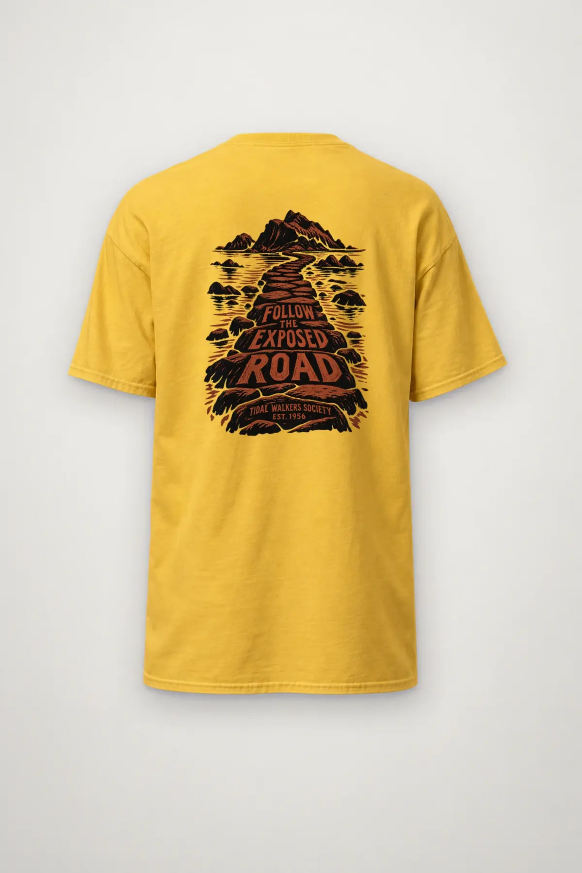 "FOLLOW THE EXPOSED ROAD" Heavyweight Unisex Crewneck T-shirt