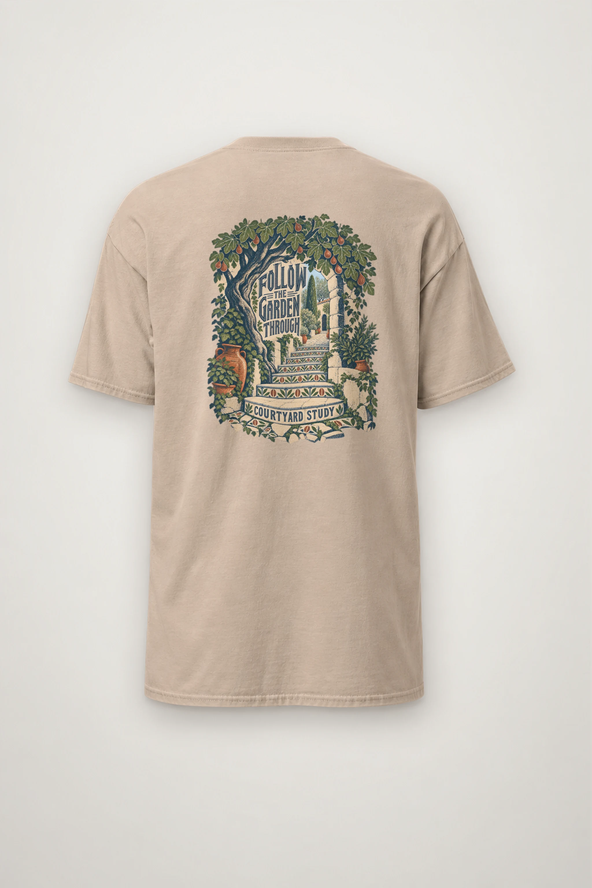 "Follow the Garden Through" Heavyweight Unisex Crewneck T-shirt
