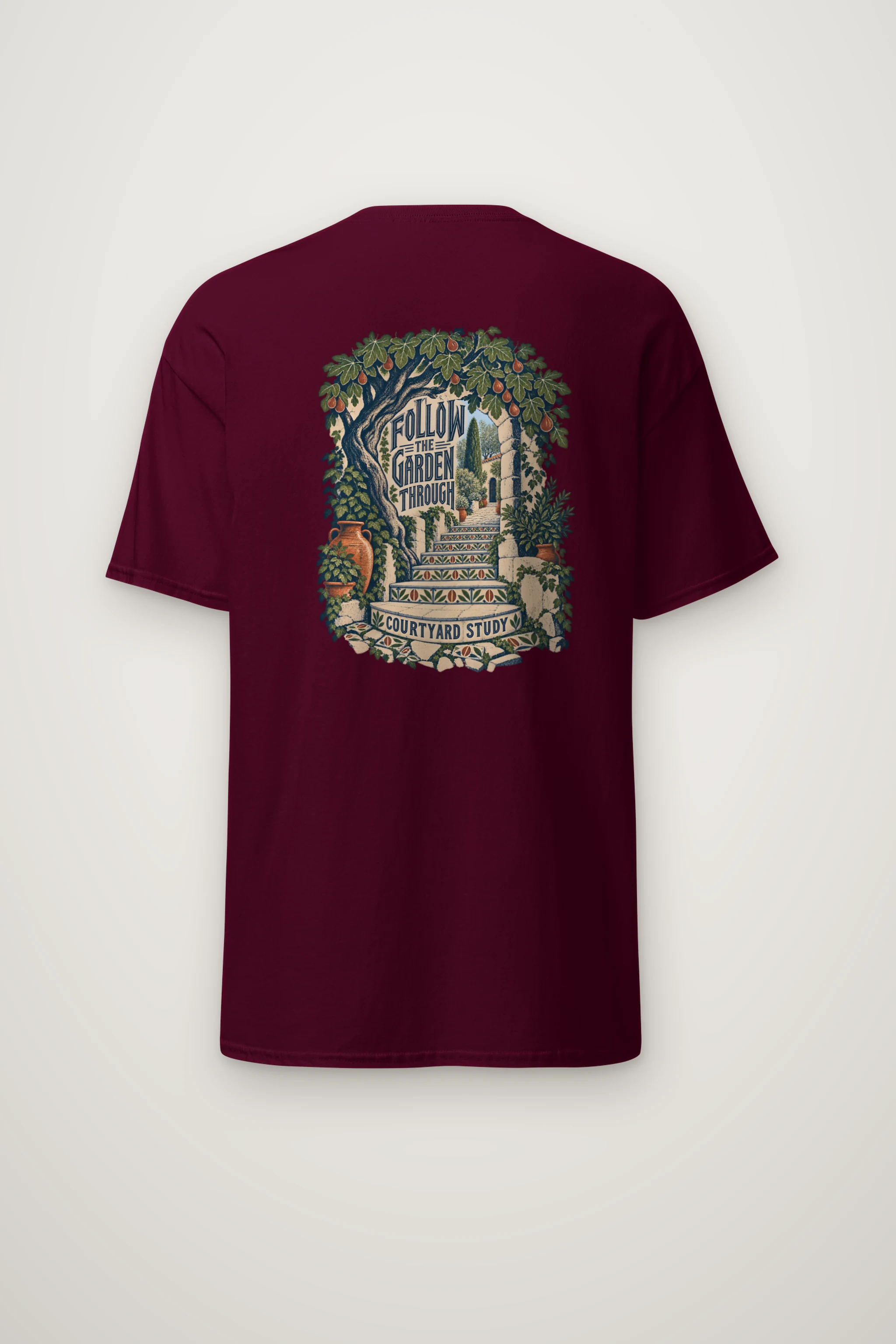 "Follow the Garden Through" Heavyweight Unisex Crewneck T-shirt