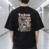 "Follow the Harbor Steps" Men's Oversized Heavyweight Crewneck T-Shirt