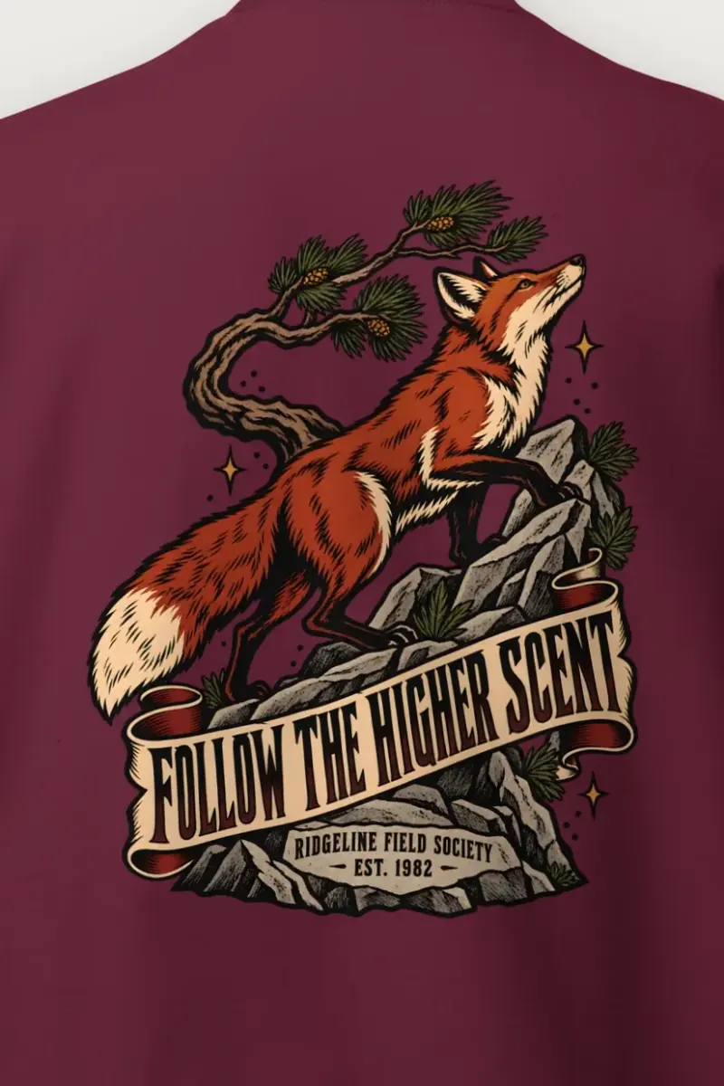 "FOLLOW THE HIGHER SCENT" Heavy Blend Unisex Crewneck Sweatshirt - the graphic up close