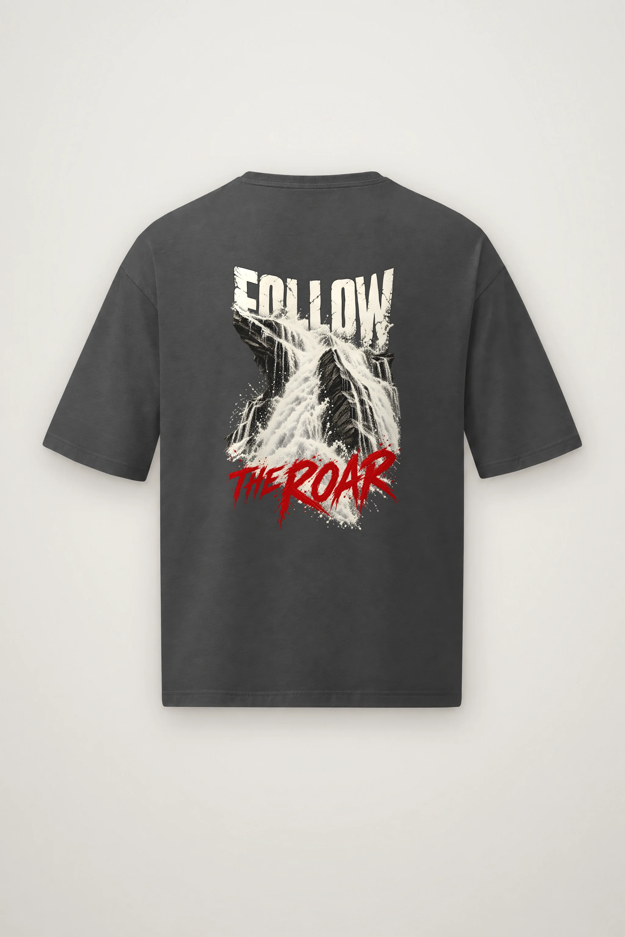 "Follow the Roar" Men's Oversized Heavyweight Crewneck T-Shirt