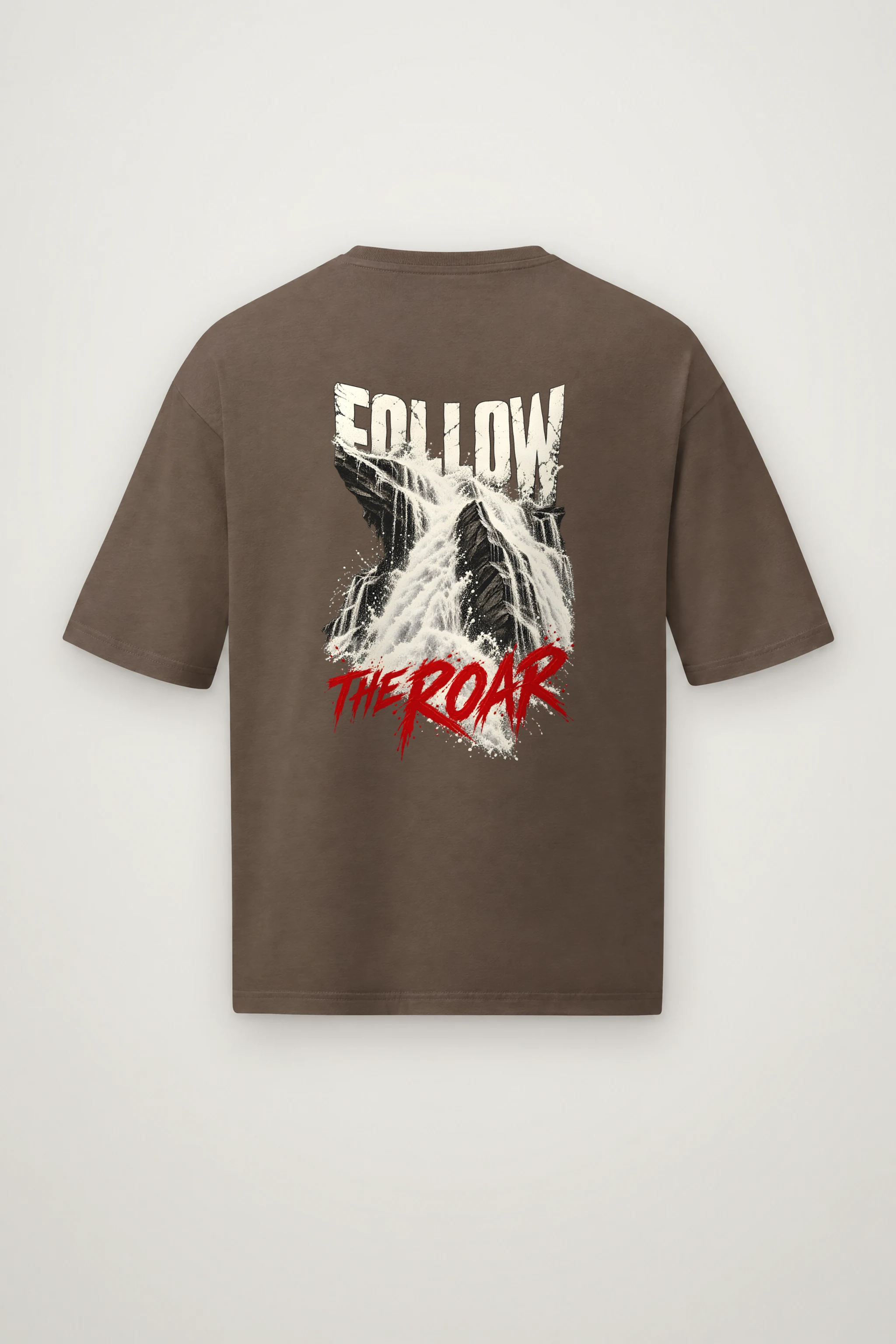 "Follow the Roar" Men's Oversized Heavyweight Crewneck T-Shirt