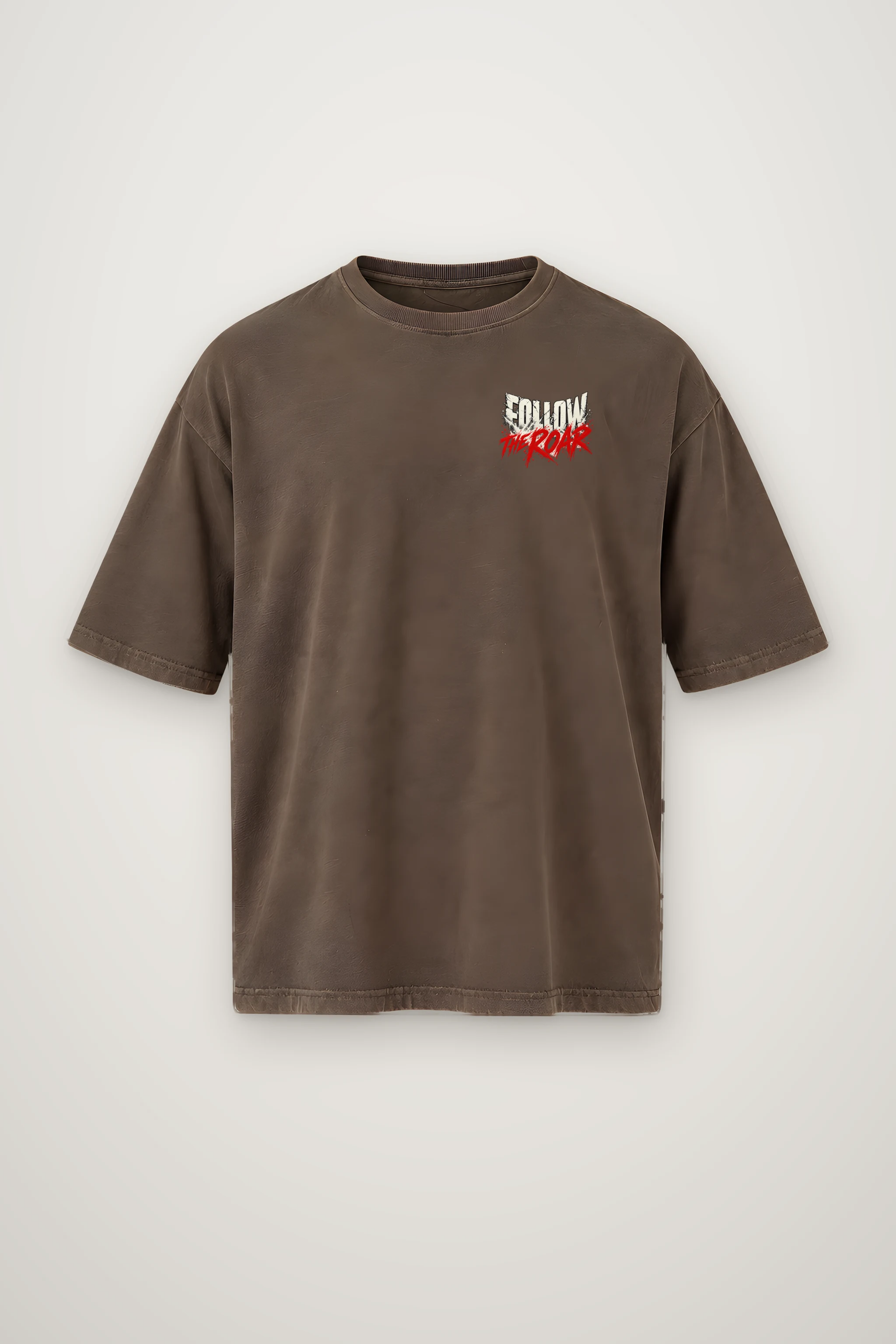 "Follow the Roar" Men's Oversized Heavyweight Crewneck T-Shirt