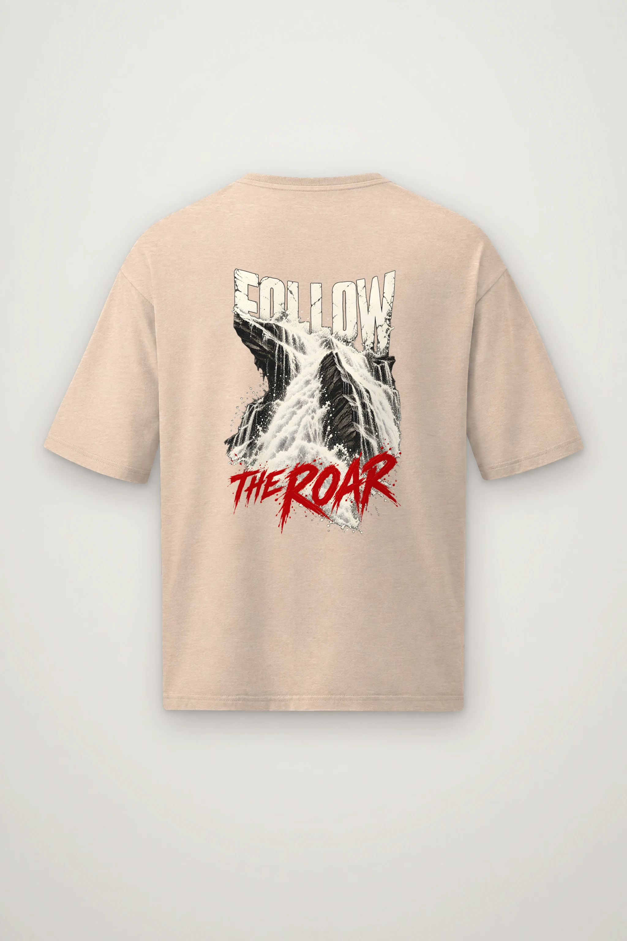 "Follow the Roar" Men's Oversized Heavyweight Crewneck T-Shirt