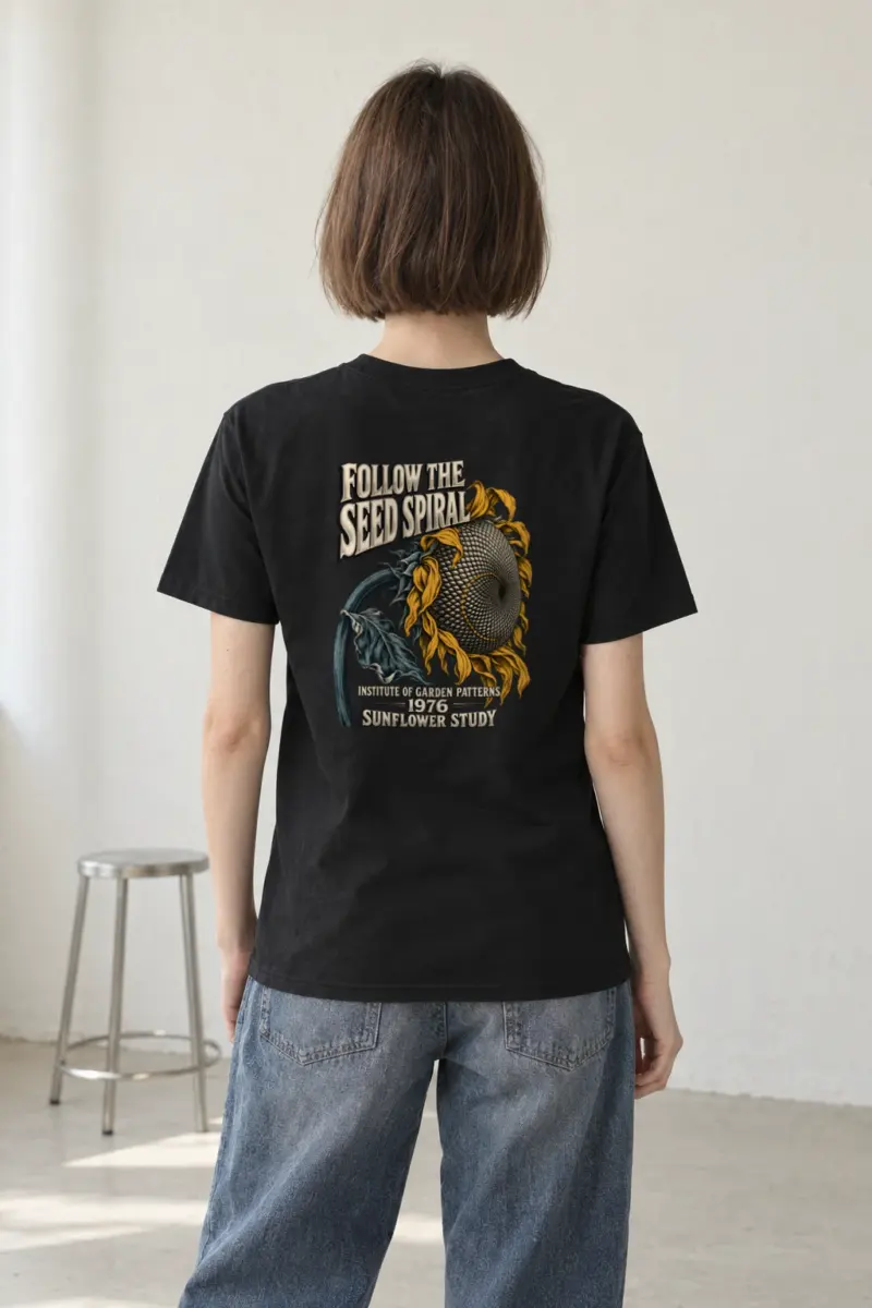 “Follow the Seed Spiral” Heavyweight Unisex Crewneck T-shirt