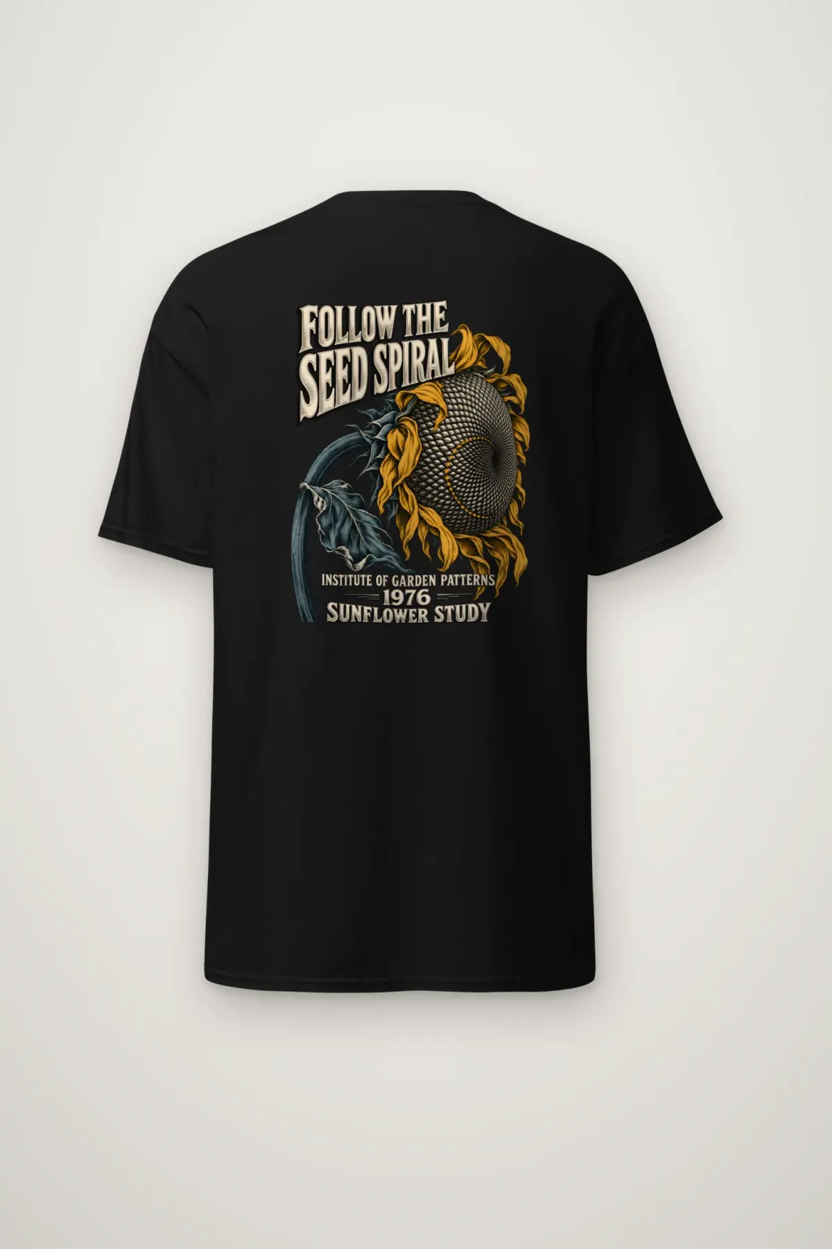 "Follow the Seed Spiral" Heavyweight Unisex Crewneck T-shirt