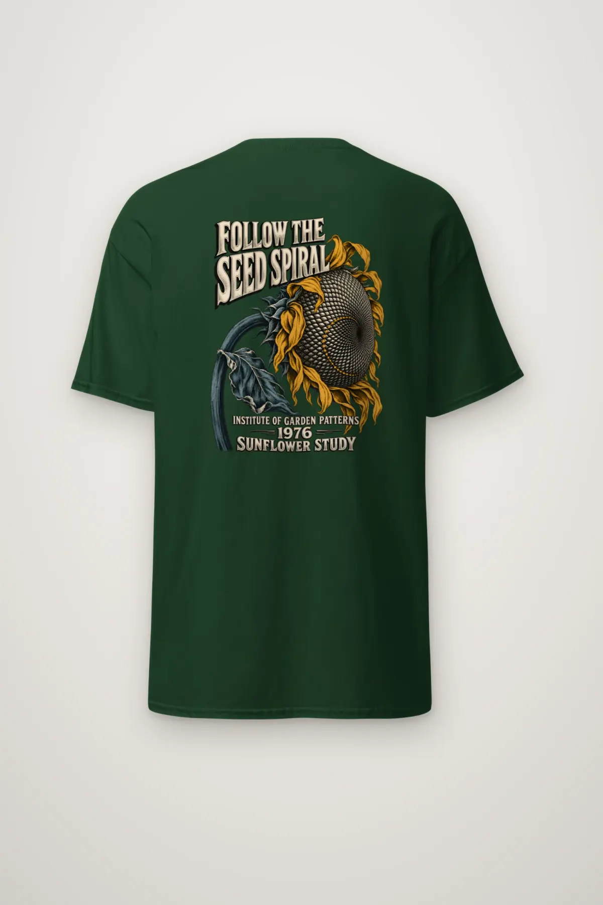 "Follow the Seed Spiral" Heavyweight Unisex Crewneck T-shirt