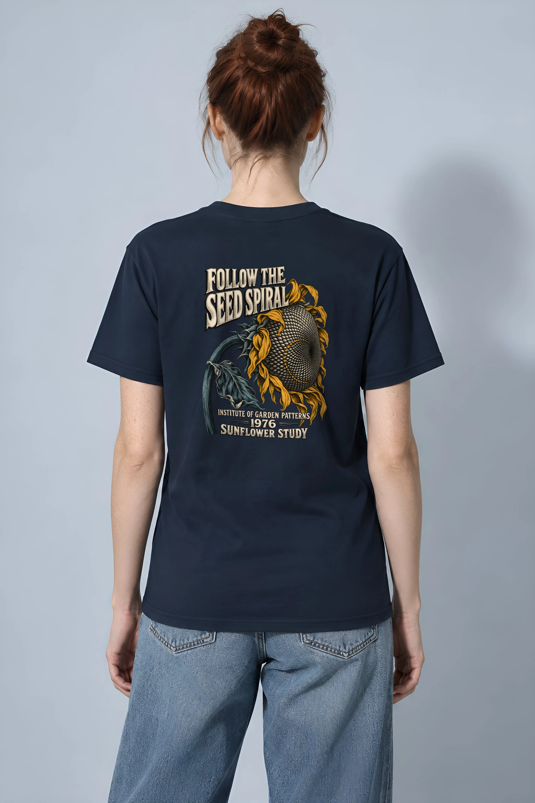 "Follow the Seed Spiral" Heavyweight Unisex Crewneck T-shirt
