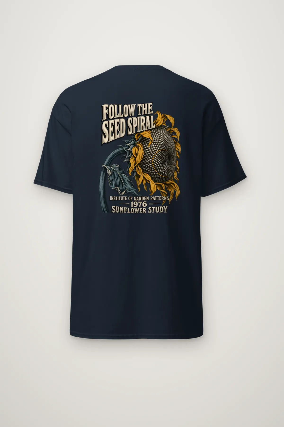 "Follow the Seed Spiral" Heavyweight Unisex Crewneck T-shirt