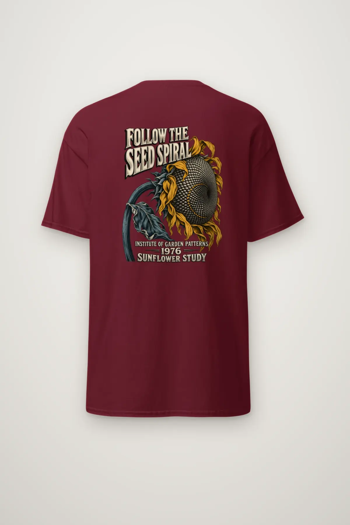 "Follow the Seed Spiral" Heavyweight Unisex Crewneck T-shirt