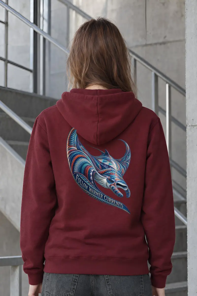 “Follow Warmer Currents” Heavy Blend Unisex Pullover Hoodie