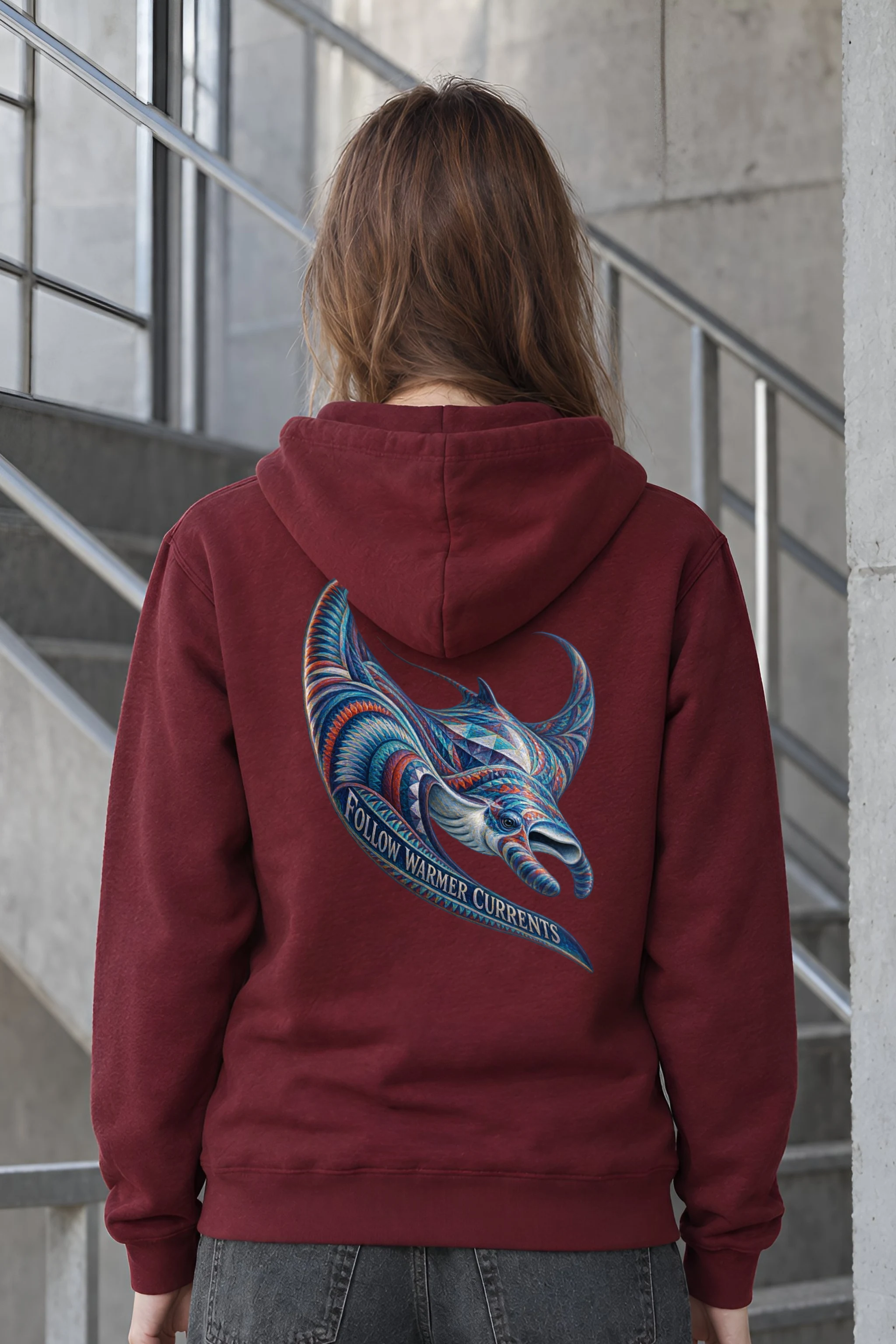 "Follow Warmer Currents" Heavy Blend Unisex Pullover Hoodie