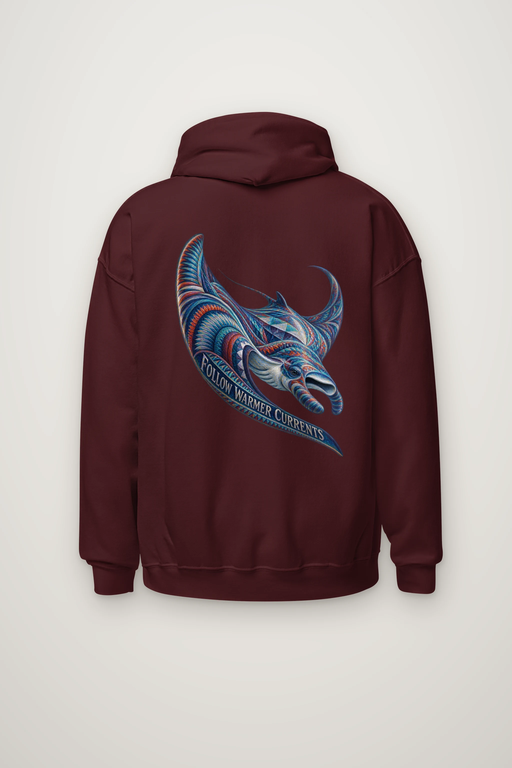 "Follow Warmer Currents" Heavy Blend Unisex Pullover Hoodie