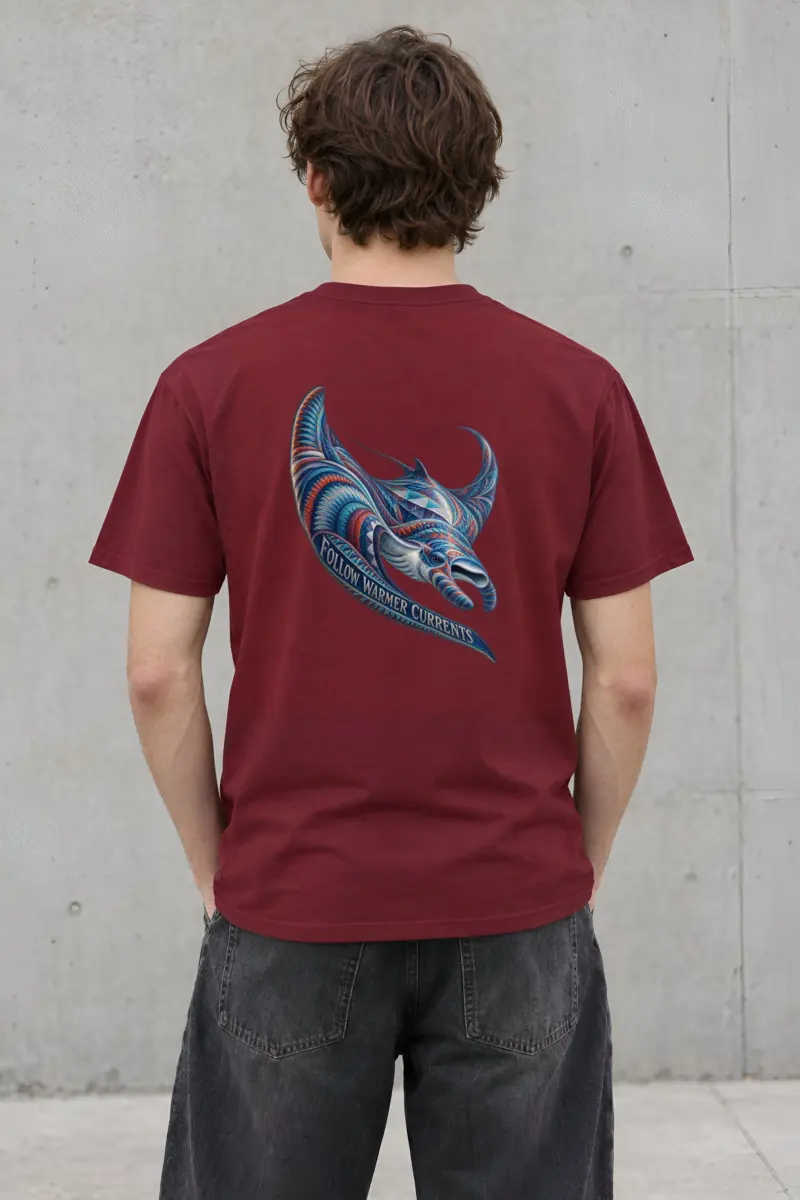 "Follow Warmer Currents" Heavyweight Unisex Crewneck T-shirt