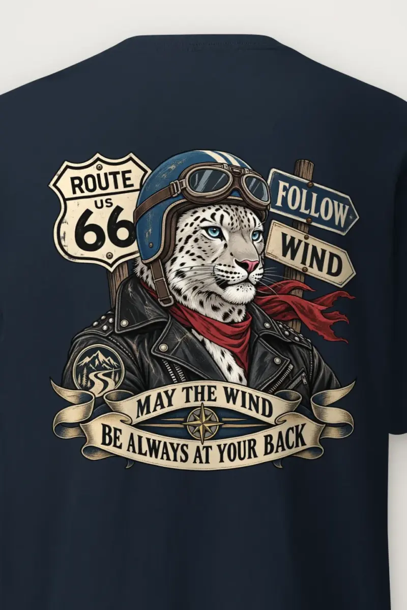 "Follow Wind" Heavyweight Unisex Crewneck T-shirt