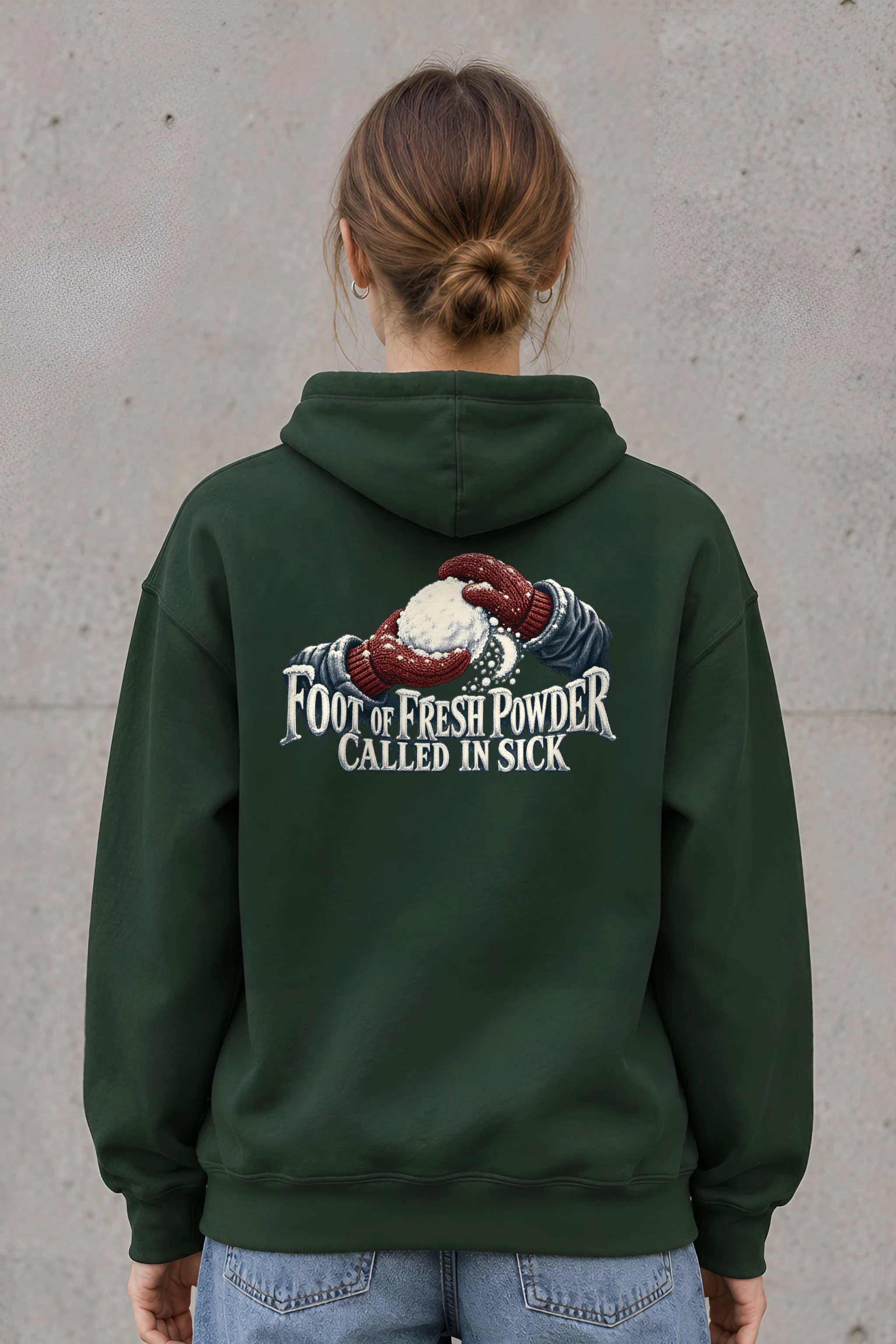 "Foot of Fresh Powder Called in Sick" Heavy Blend Unisex Pullover Hoodie